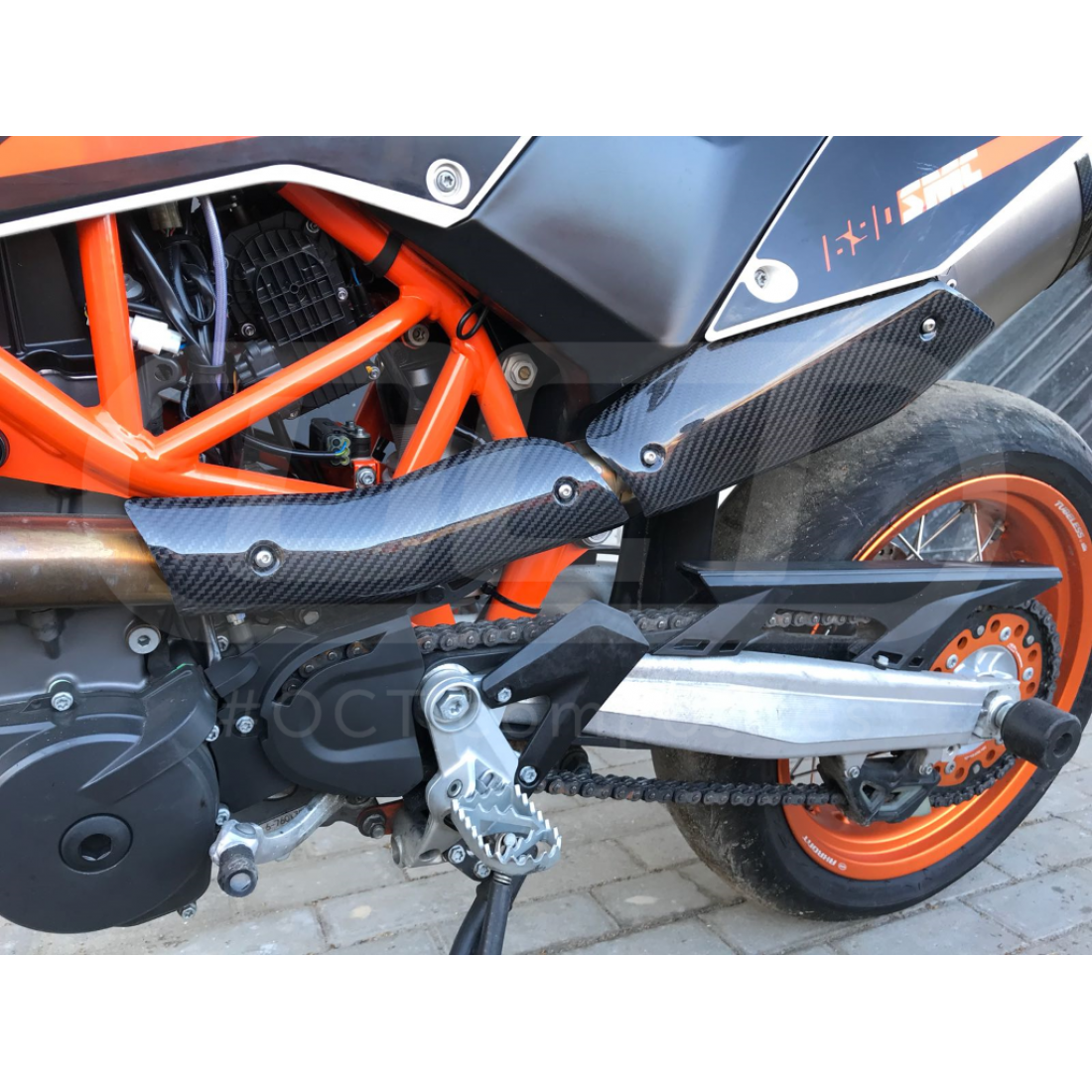 KTM 690 exhaust heat shield set